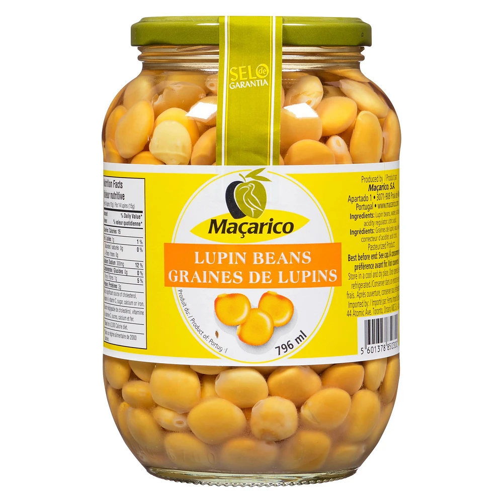Macarico Lupini Beans, sell quantity 796ml Jar
