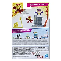 Marvel Stunt Squad, Iron Man contre M.O.D.O.K., coffret de figurines de 3,5 cm, jouet Marvel pour enfants, à partir de 4 ans