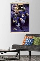 NFL Baltimore Ravens - Lamar Jackson 20 Wall Poster, 22.375" x 34" Framed