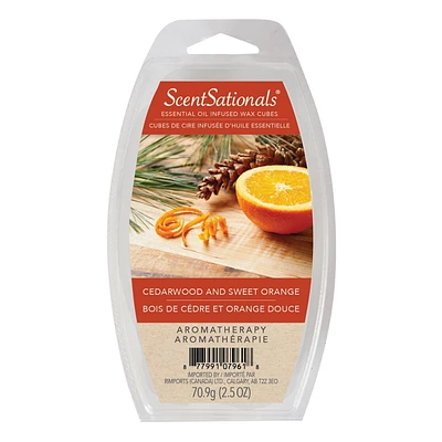 Cubes de cire parfumée ScentSationals - Bois de Cédre et Orange Douce 2,5 fois (70,9 g)