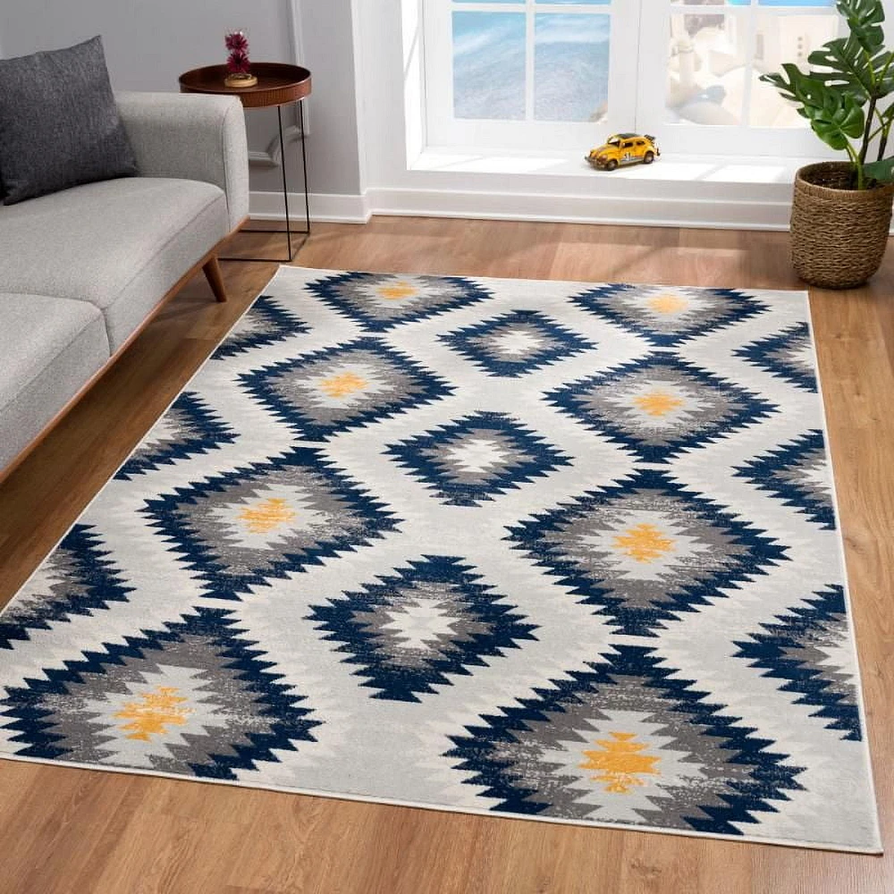 Tapis moderne ikat de la collection Savannah de Rug Branch