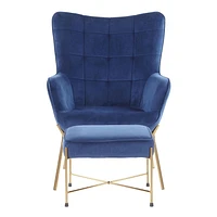 Izzy Contemporary Chair with Ottoman by LumiSource