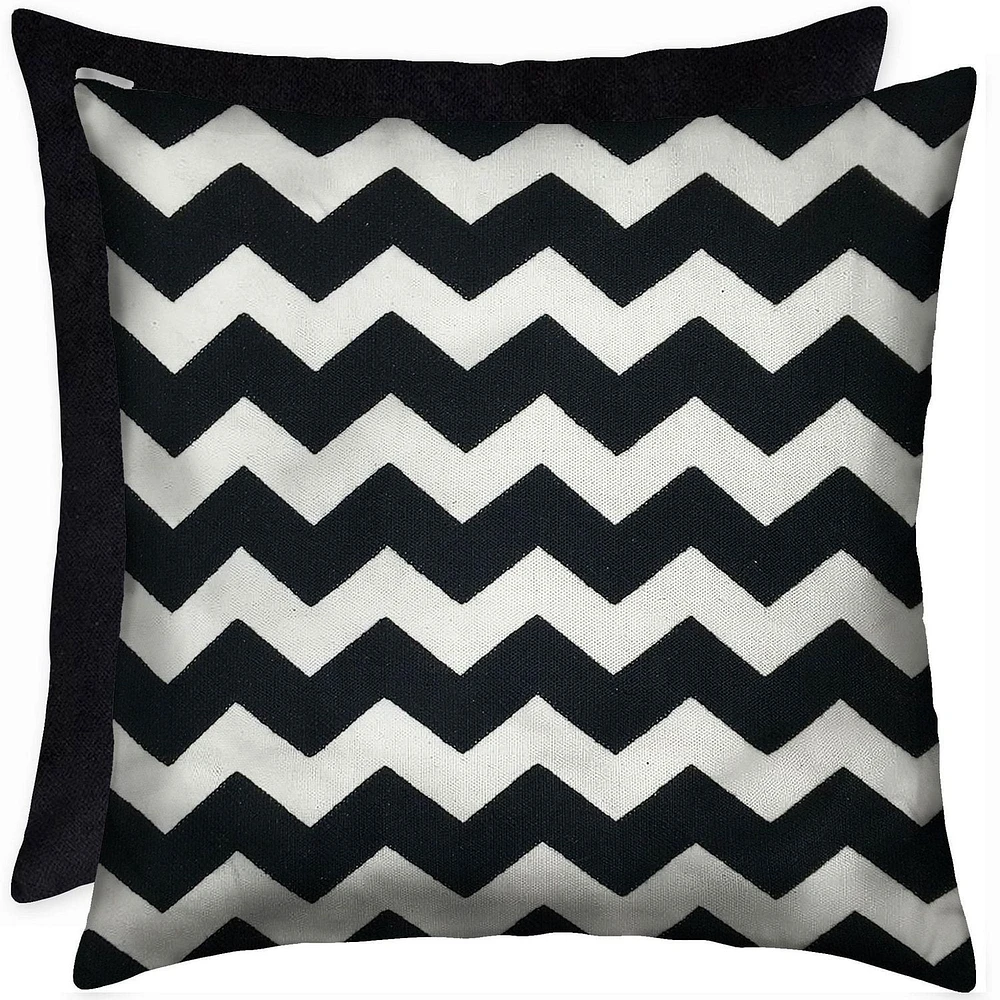 hometrends Paquet de 2 Coussins Décoratifs Brodés 20"x20"