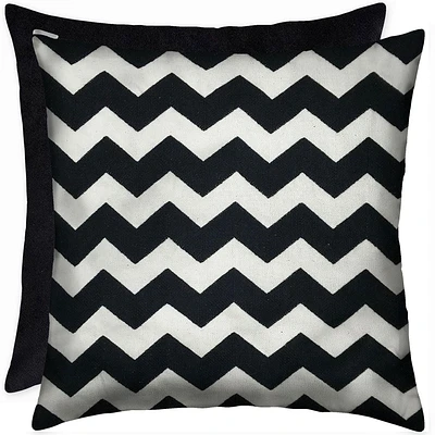 hometrends Paquet de 2 Coussins Décoratifs Brodés 20"x20"