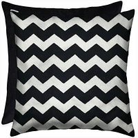 hometrends Paquet de 2 Coussins Décoratifs Brodés 20"x20"