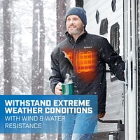 HART 20-Volt Men's Heated Medium-Duty Jacket Kit With Battery, Black, M-XL