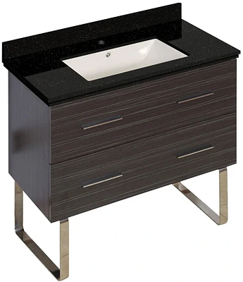 American Imaginations 23.75-in. W Floor Mount Dawn Grey Vanity Set For 1 Hole Drilling  AI-18662