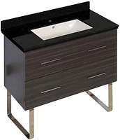 American Imaginations 23.75-in. W Floor Mount Dawn Grey Vanity Set For 1 Hole Drilling  AI-18662