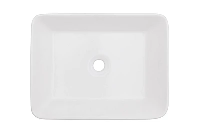 American Imaginations -in. W Above Counter Bathroom Vessel Sink For Wall Mount Wall Mount Drilling AI