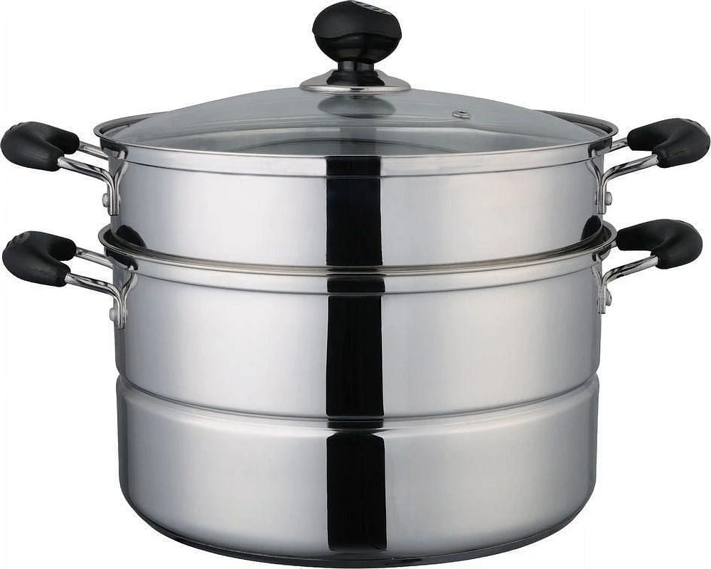 ASD 2 Layer Stainless Steel Chinese Steamer