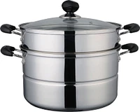 ASD 2 Layer Stainless Steel Chinese Steamer