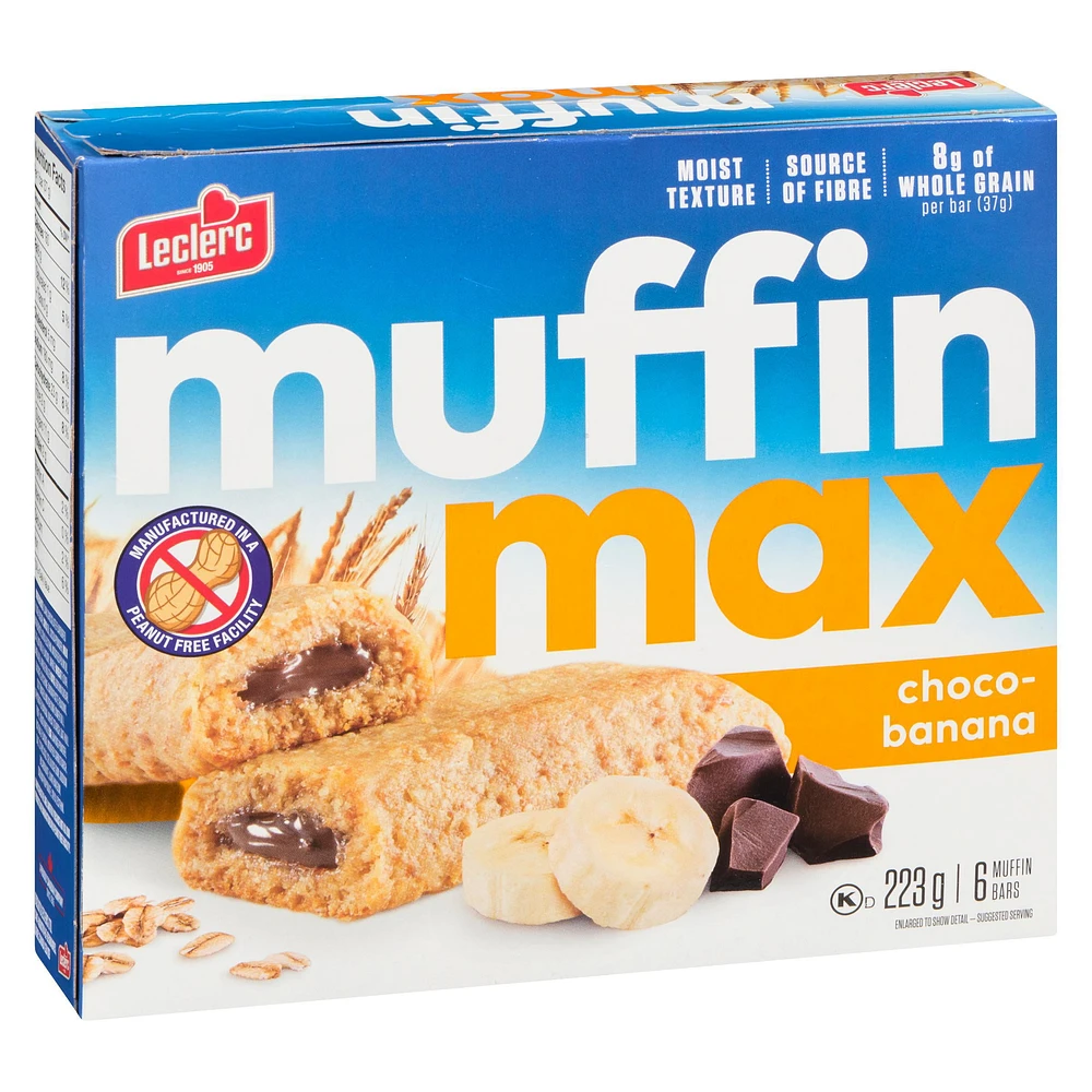 Muffin Max Choco Banana Bars, 223g / 6 muffin bars