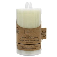 Mainstays Bougie pilier en cire à DEL  scintillante, non parfumé 3”x5”H, minuterie de 5 heures