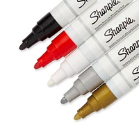 Marqueurs Sharpie Paint à base d'huile, pointe moyenne, couleurs assorties 5 unités