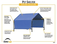 Abri pour animaux de compagnie 4 pi x 4 pi x 3 pi