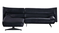 ACME Maeko Sectional Sofa in Dark Gray Top Grain Leather