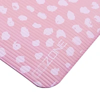 Tapis d’exercice avec pois imprimés de 10 mm – 61 cm x 182,9 cm – Violet/gris