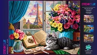 Buffalo Games - Le puzzle Cities In Color - Mademoiselle Cat - en 750 pièces