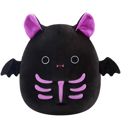 Peluche Squishmallows Halloween 16" - Salomé la chauve-souris squelette noire et violette