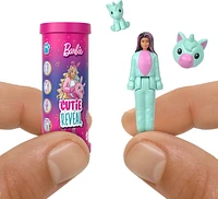 ​Barbie Mini BarbieLand Cutie Reveal Doll & Pet, Color Dream Series 1.5-inch Mini Doll, Unboxing with Removable Animal Costume Head (Styles May Vary), Ages 4+