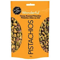 Wonderful Pistaches Sans Coquilles Pistaches rôties au miel, Sachet de 155 g Pistaches au miel