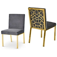 Canadian Chicago Black Gold Dining Chair