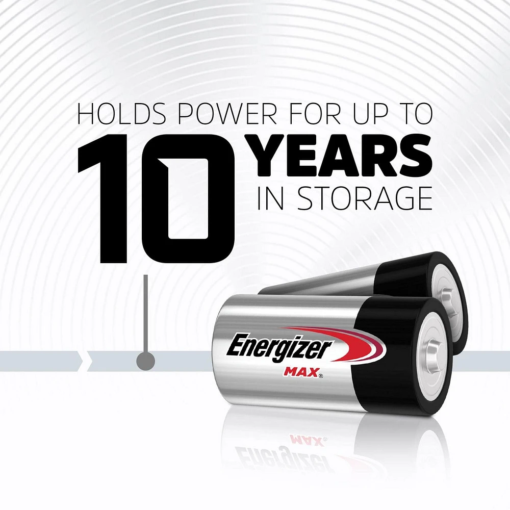 Paquet de huit piles C Energizer MAX Paquet de 8 piles
