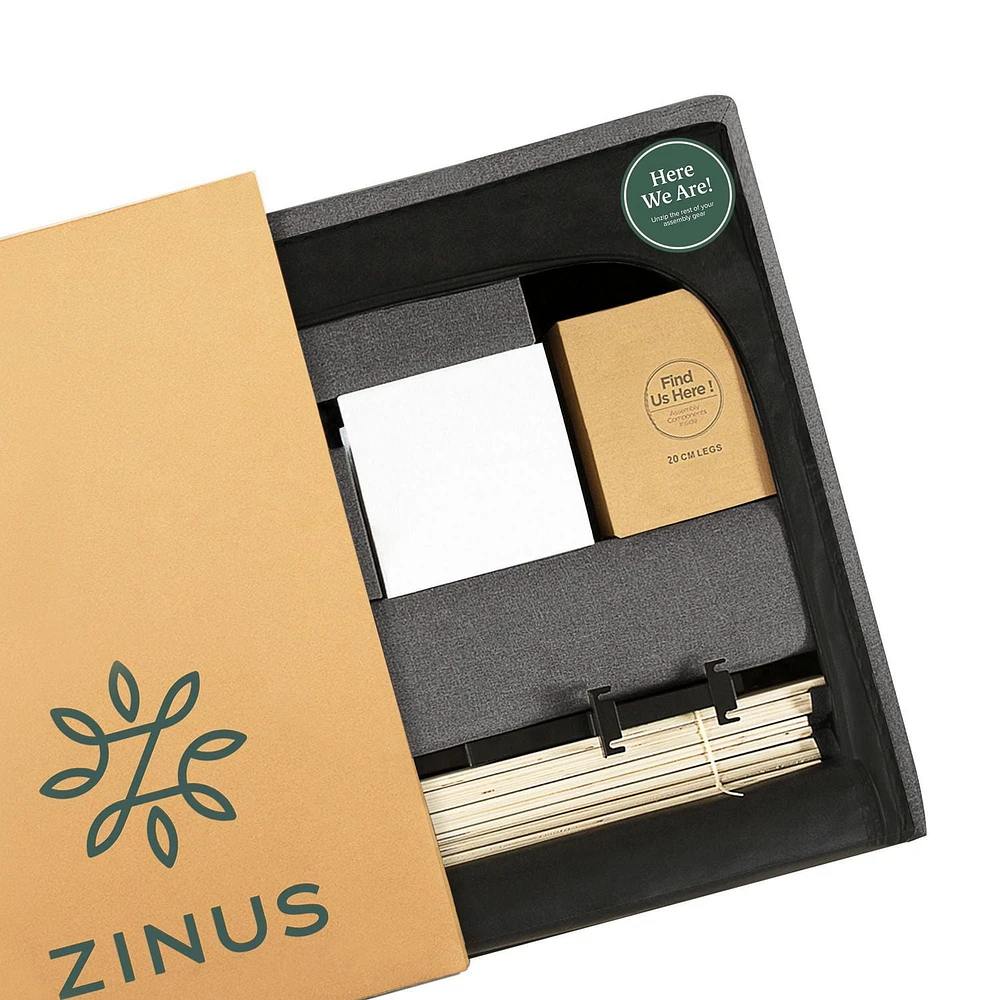 Zinus Kitch cadre de lit plateforme rembourré en similicuir