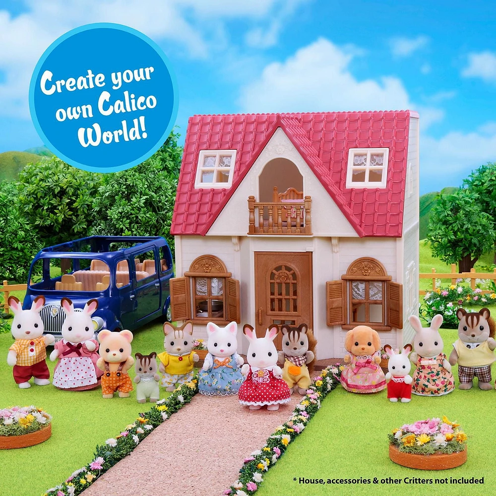 Balade en calèche pour Connor et Kerri de Calico Critters, ensemble de jeu pour maison de poupée avec figurines et accessoires