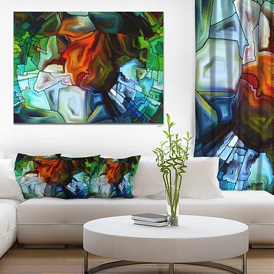 Impression sur toile « conception de vitrail abstrait » Design Art