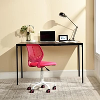 Homy Casa Office Chair - Adjustable Height Task Chair with Breathable Ergonomics Backrest Upholstery for Student Teen