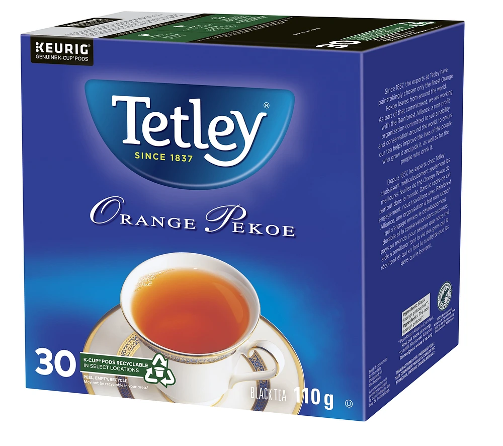 Tetley Orange Pekoe K-Cup Pods 30ct, TETLEY OP KC 30CT