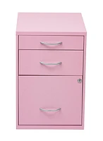 OSP Designs 22” Pink Metal File Cabinet