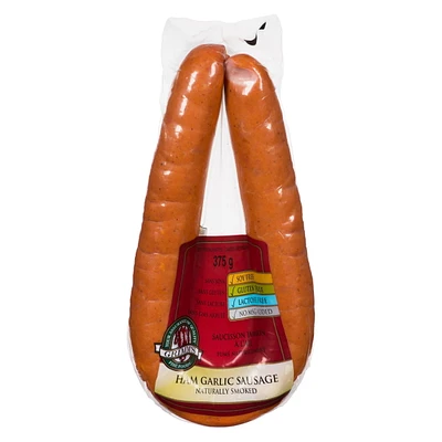 Anneaux de saucisse à l'ail et au jambon de Grimm