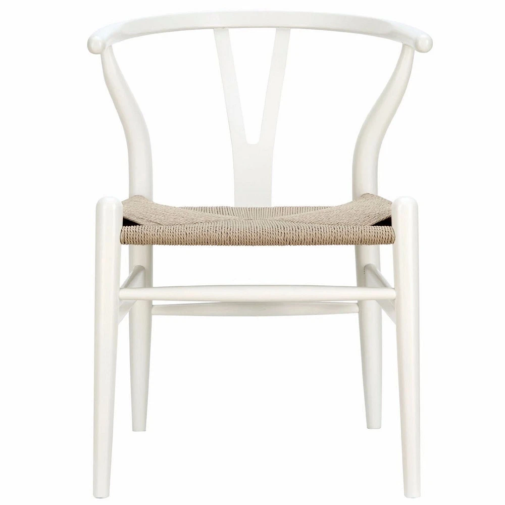 Nicer Furniture chaise de style Wegner en blanc (set de 2)