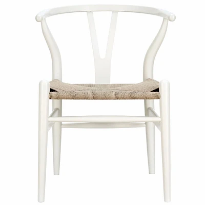 Nicer Furniture chaise de style Wegner en blanc (set de 2)