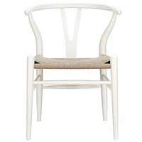 Nicer Furniture chaise de style Wegner en blanc (set de 2)