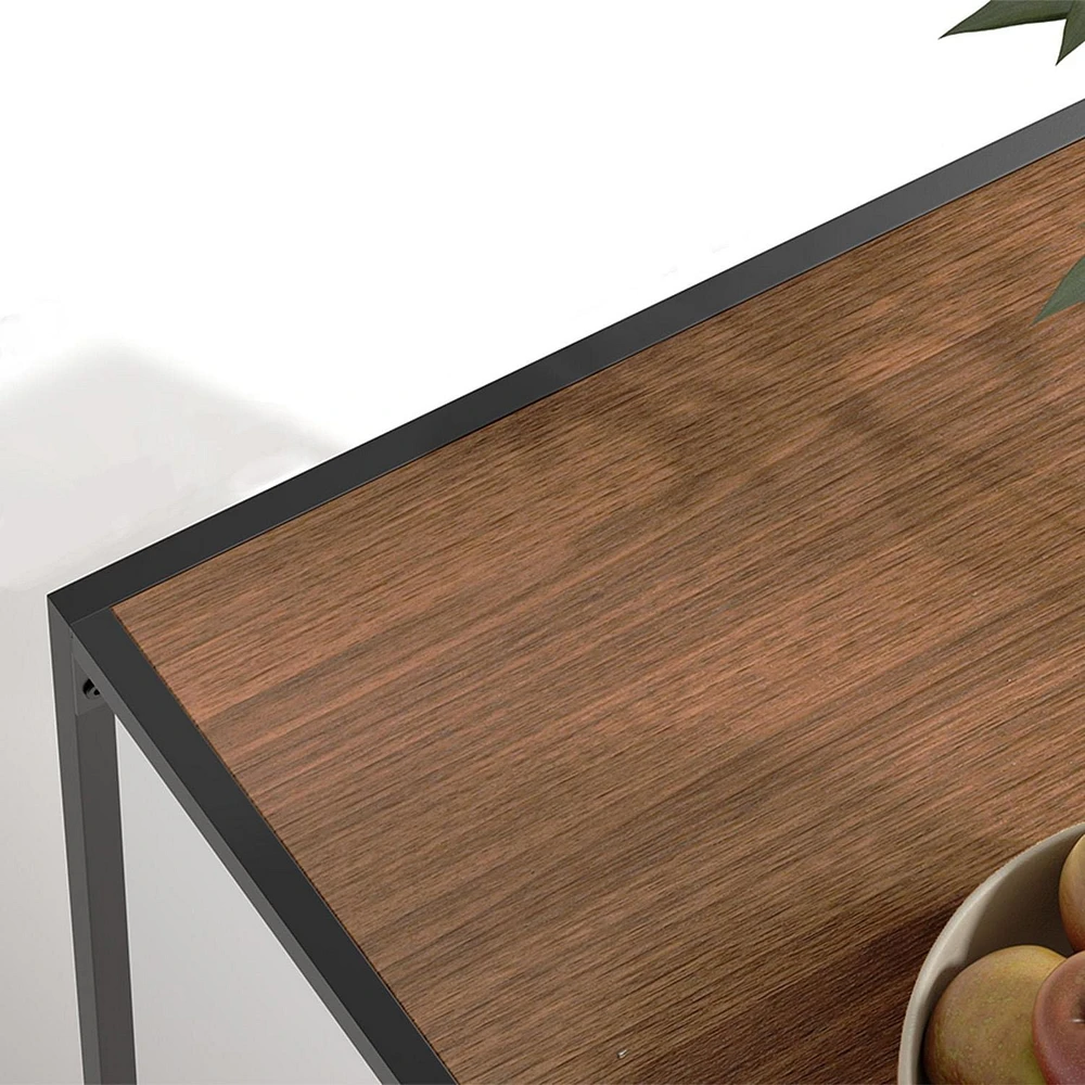 Homy Casa 47 Inch Rectangle Dining Table Desk with Manufactured Wood Metal Legs for Dining Room Home Office Kitchen Bistro