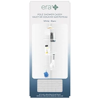 Era Pole Shower Caddy White, Adjustable Height 82.5-96in, Pole Caddy White