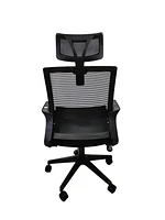 CHAISES DE BUREAU / CHAISE DE BUREAU ERGONOMIQUE EN NYLON MESH K-LIVING LUNA AVEC HAUTEUR RÉGLABLE EN NOIR (2 PAR BOÎTE)