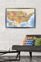 Map - USA Wall Poster