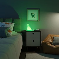 Veilleuse blanche en silicone rechargeable à ampoule à DEL intégrée et couleur ajustable Billie la brontosaure Veilleuse à DEL intégrée