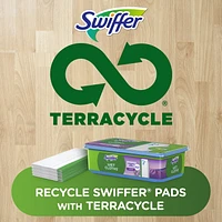 Recharges de linges humides pour balai Swiffer pour balayer et nettoyer les planchers, nettoyant pour planchers multi-surfaces avec fraîcheur Febreze, parfum Lavande, 24unités 24CT