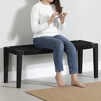Banc en bois et en corde de la collection Balka South Shore