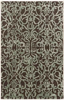 Tapis d'appoint en Laine Aspire Cristal fumée et aqua de 2 pi x 3 pi