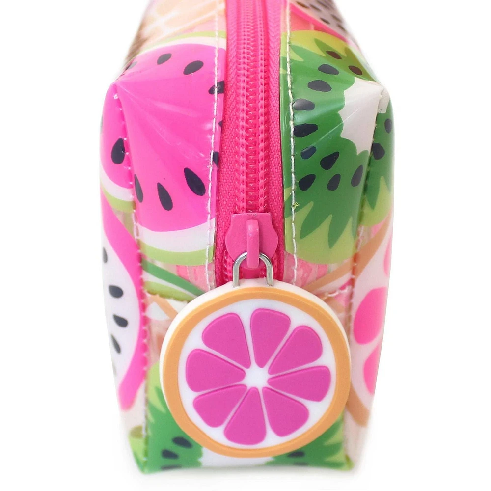 Pen+Gear Clear Fashion Pencil Pouch with Mixed Fruit Slices Print