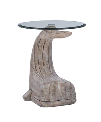 Table d'appoint Baleine William, Bois Flotté