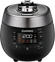 Cuiseur à riz double pression 6 tasses avec plateau à vapeur CUCKOO, 14 modes : Riz blanc, Riz GABA, Vapeur, Porridge, Riz roussi et plus, CRP-RT0609FB, Noir
