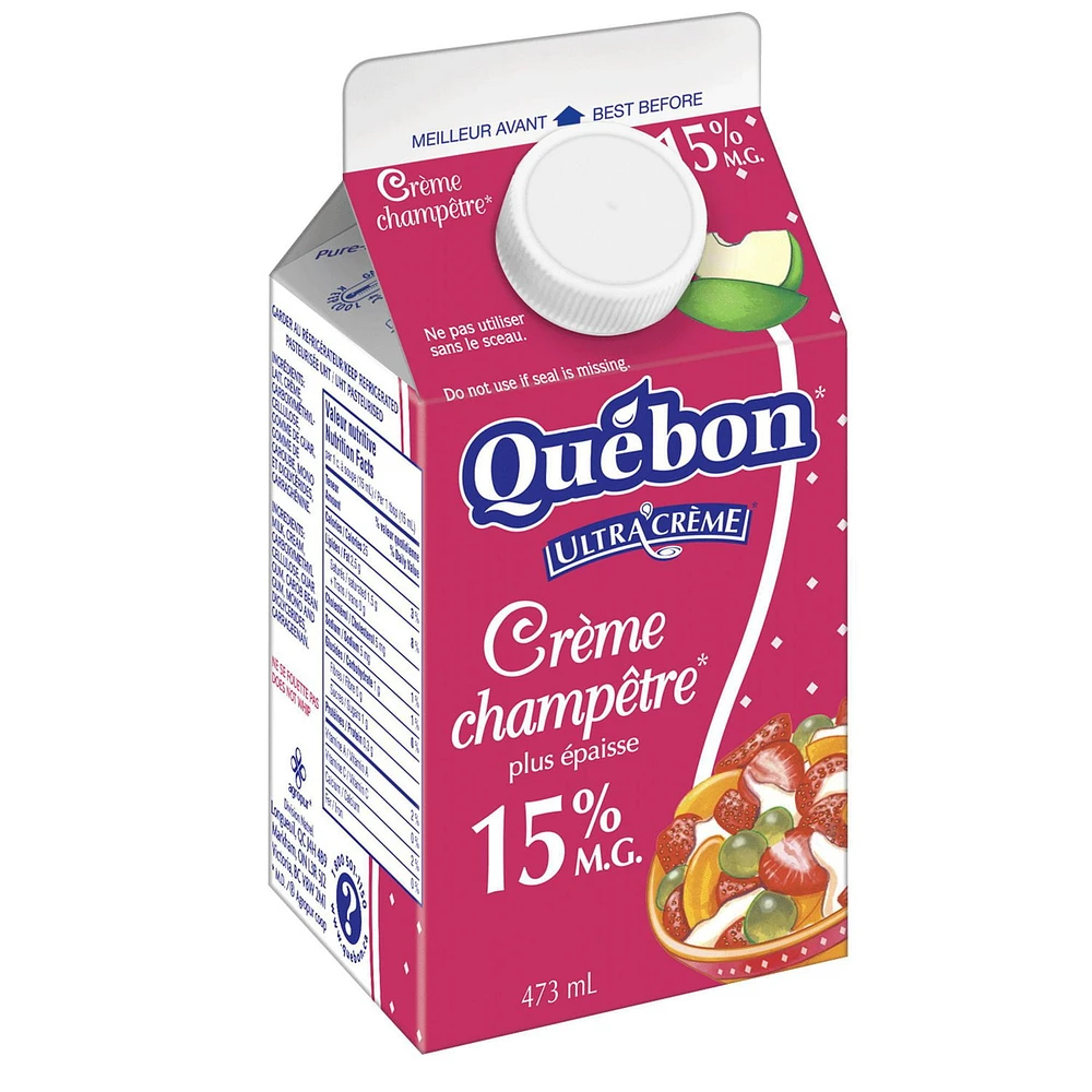 Québon 15% Country Style Cream, 473 mL