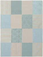 ECARPETGALLERY 5'8" x 7'8" Transitional Collage Handmade Area Rug for Living Room, Dining Room and Bedroom in Blue